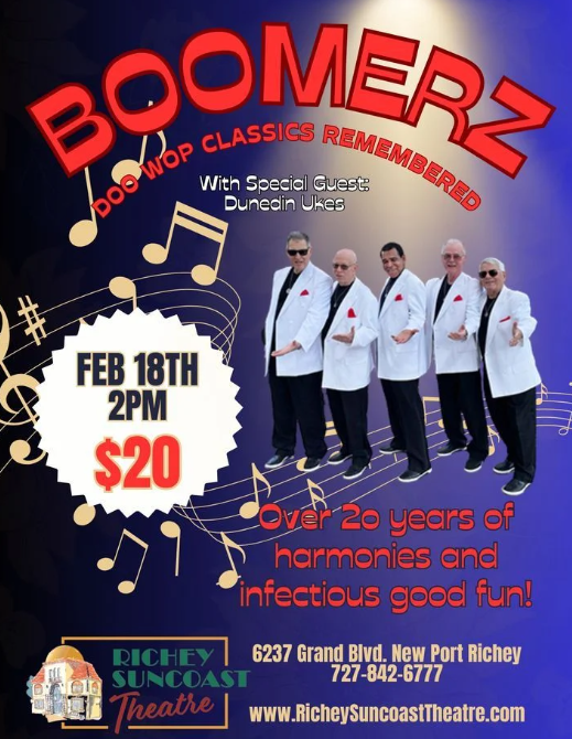 Travel Back in Time with Boomerz Doo Wop Classics and Dunedin Ukes: A Nostalgic Musical Experience in New Port Richey